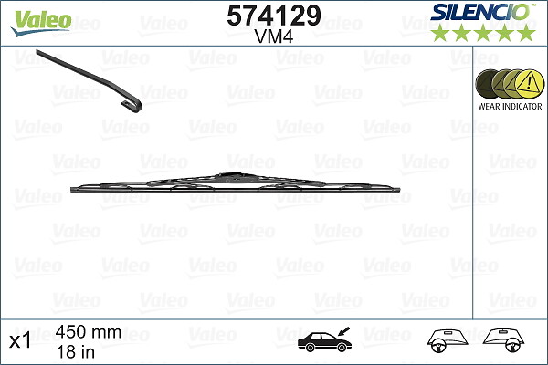 Щетка стеклоочистителя - 574129 VALEO